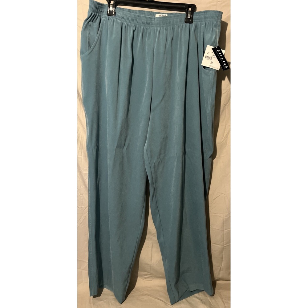 Koret Stretch Pants Womens Sz 24 w Turquoise Blue New